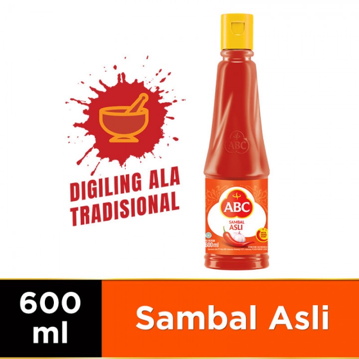 ABC Saus Saos Sambal Asli Botol 600 ml