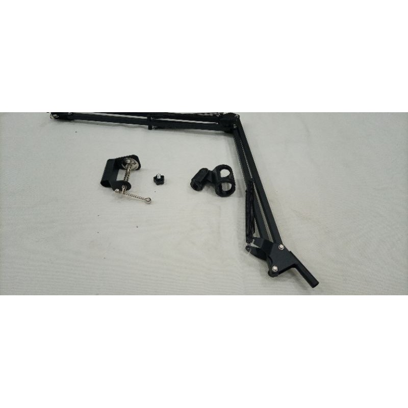 Arm Stand Suspensi Lazypod Mikrofon Mic + Holder mic black jepit meja microphone bracket vlog rekam