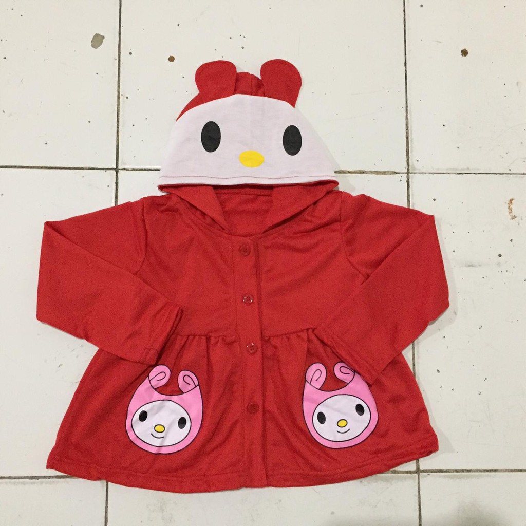 VISION ONLINE - JAKET MANTEL BAJU MELODY ANAK PEREMPUAN CEWEK 3 4 TAHUN MURAH LUCU KEKINIAN /TOPI