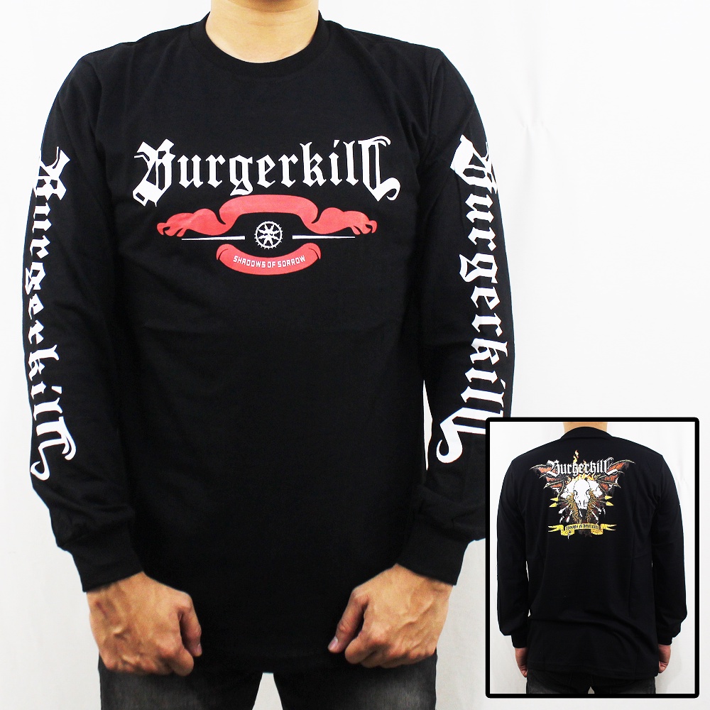 KAOS MUSIK BURGERKILL LENGAN PANJANG 03 - BAJU LENGAN PANJANG BURGERKILL - KAOS LONGSLEEVE PRIA - LO