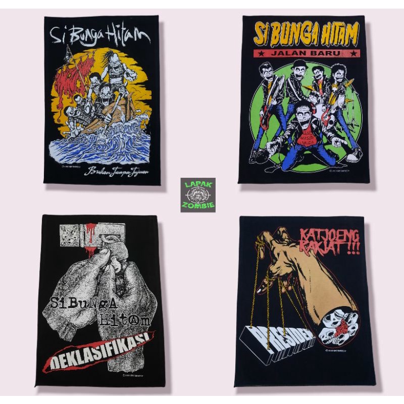 BACKPATCH BAND SI BUNGA HITAM