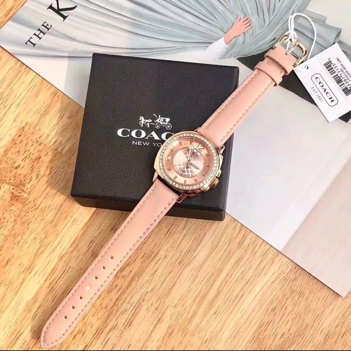 ELS142 Jam Tangan Wanita Coach Ori Clasic Pink