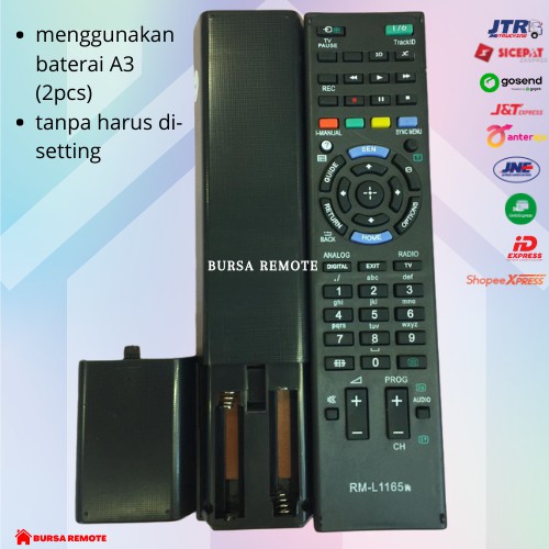 Remot / Remote SMART TV SONY Bravia LCD LED type 1165 tanpa setting