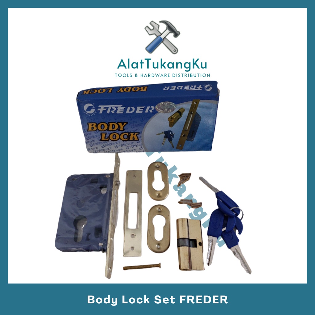 Body Kunci Pintu Dorong Freder / Body Lock / Kunci pintu geser / Kunci Body pintu geser