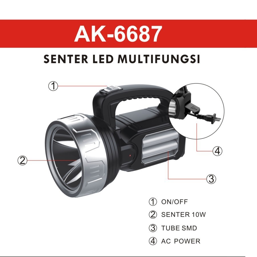 AOKI Senter Jumbo 12w+3w AK 6687