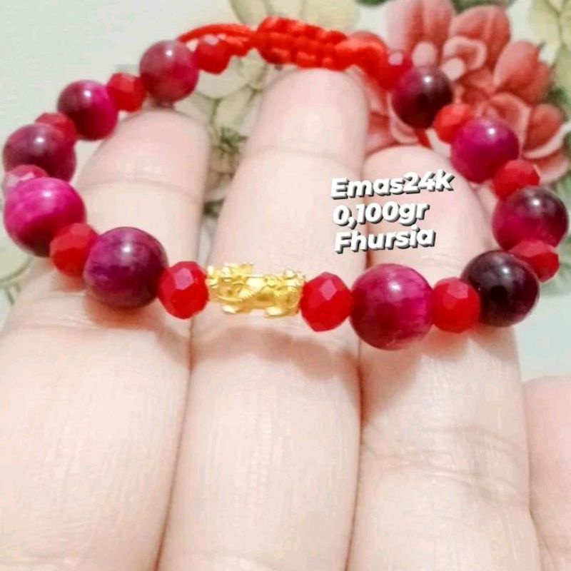 emas 24k 0,100grm charm pixiu