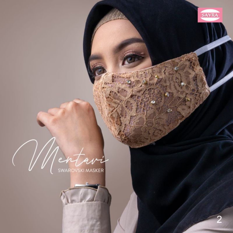 MASKER MENTARI SWAROSKI By Sayra Hijab