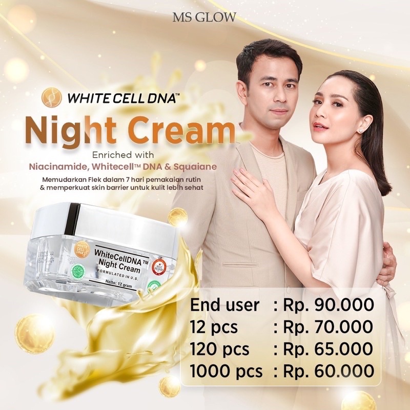 White Cell DNA Night Cream &amp; White Cell DNA Serum by Ms Glow