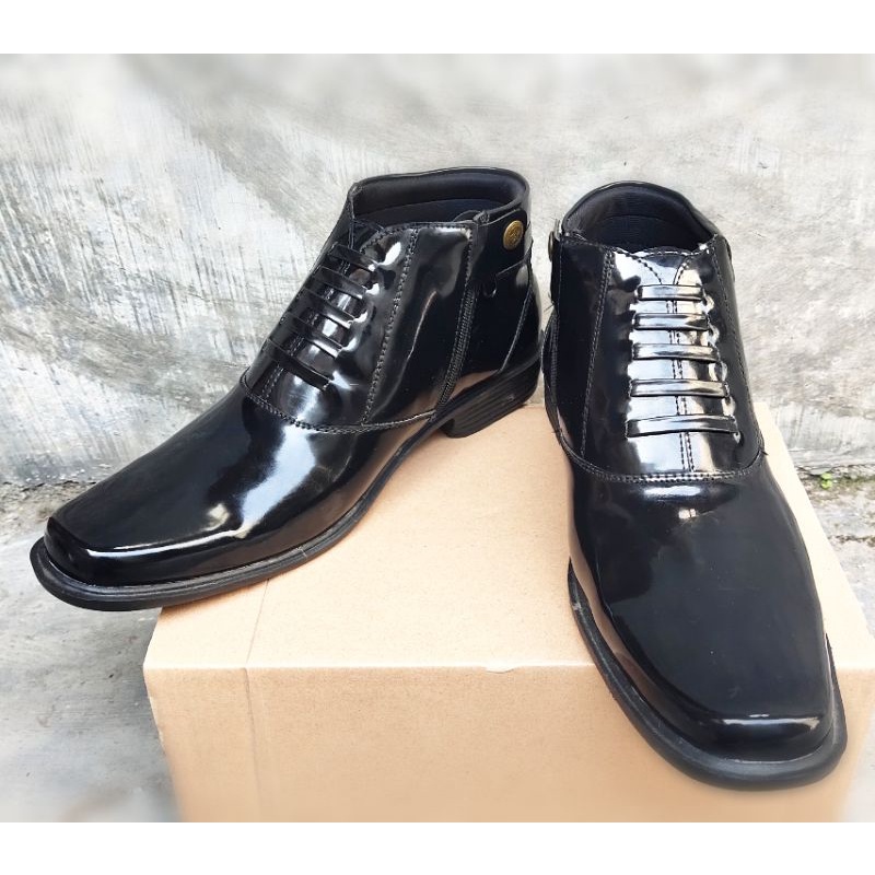 SEPATU PANTOFEL PDH RESLETING MENGKILAP FORMAL DINAS TNI SECURITY