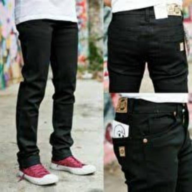 JEANS PENSIL COWOK HITAM MURAH