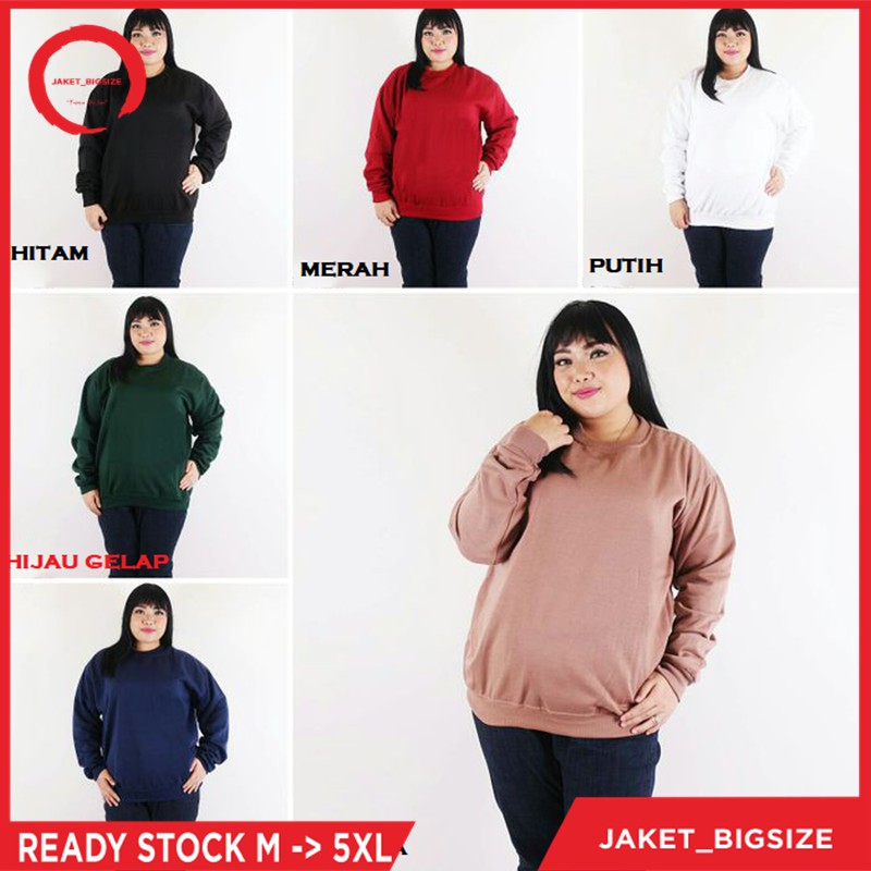 Sweater Jumbo Wanita Bigsize M L XL XXL XXXL XXXXL XXXXXL Oversized