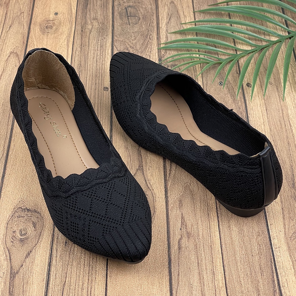 Sepatu Flat Wanita Rajut Import ID04 ~ CLARENZO