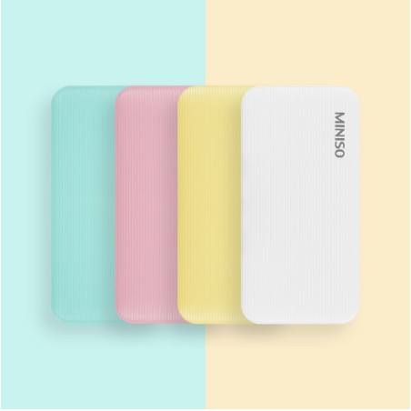 MINISO Power Bank Simple &amp; Fashionable 6000mAh Daya Besar Capacity Slim Charging