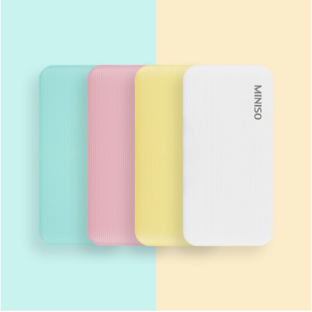 MINISO Power Bank Simple &amp; Fashionable 6000mAh Daya Besar Capacity Slim Charging