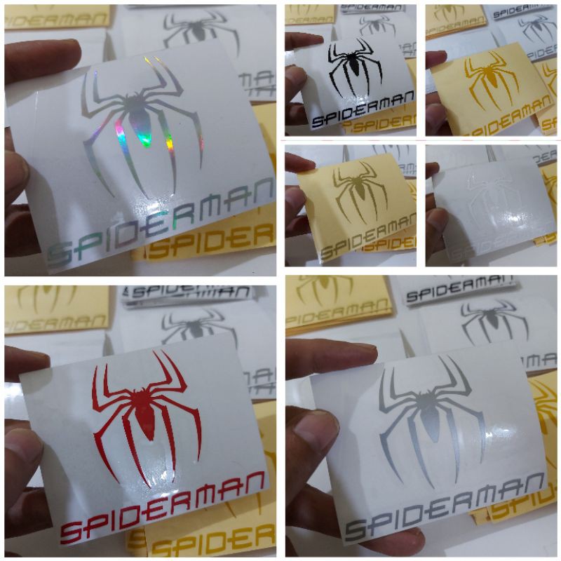 STICKER LOGO SPIDERMAN MOBIL MOTOR LAPTOP CUTTING