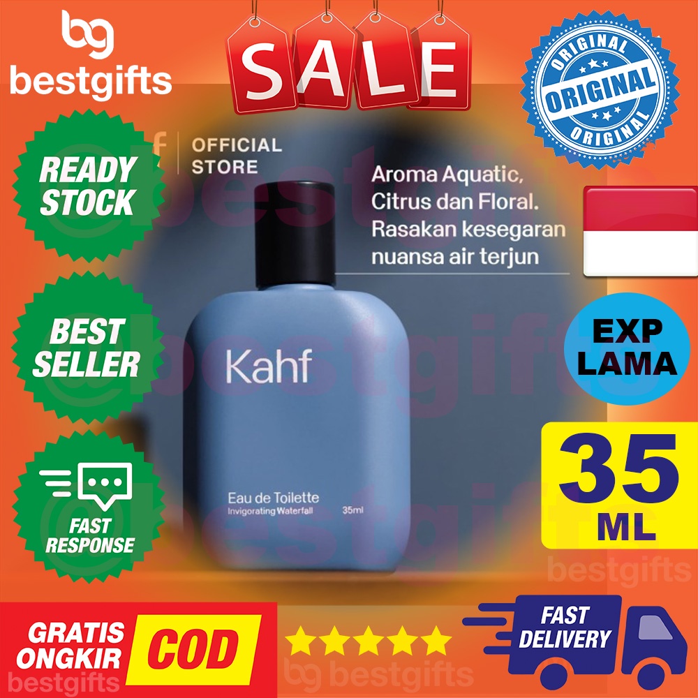 KAHF EAU DE TOILETTE INVIGORATING WATERFALL PARFUM PRIA BADAN WANGI TAHAN LAMA PERFUM LAKI PERFUME 35 ML