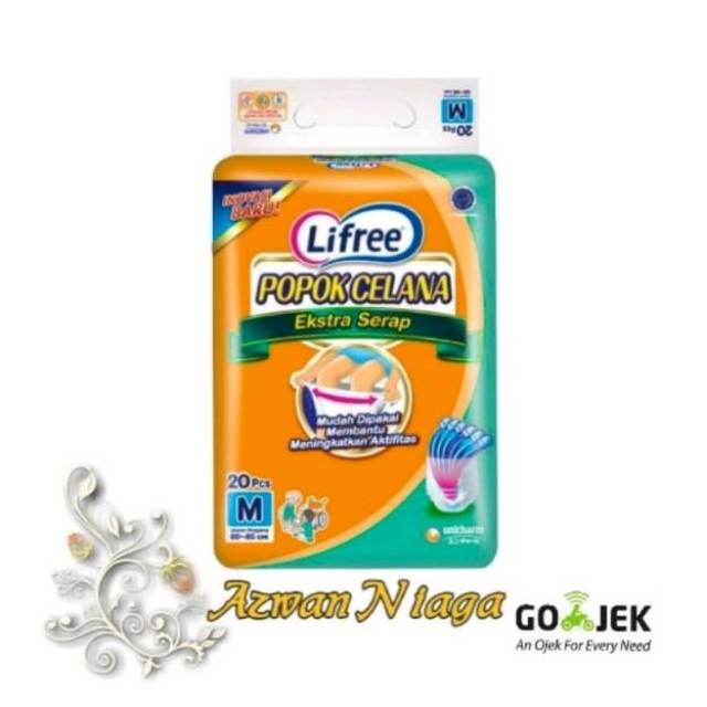 LiFree L16 / M20 / XL 12 Popok Celana Dewasa Size L 16 - M