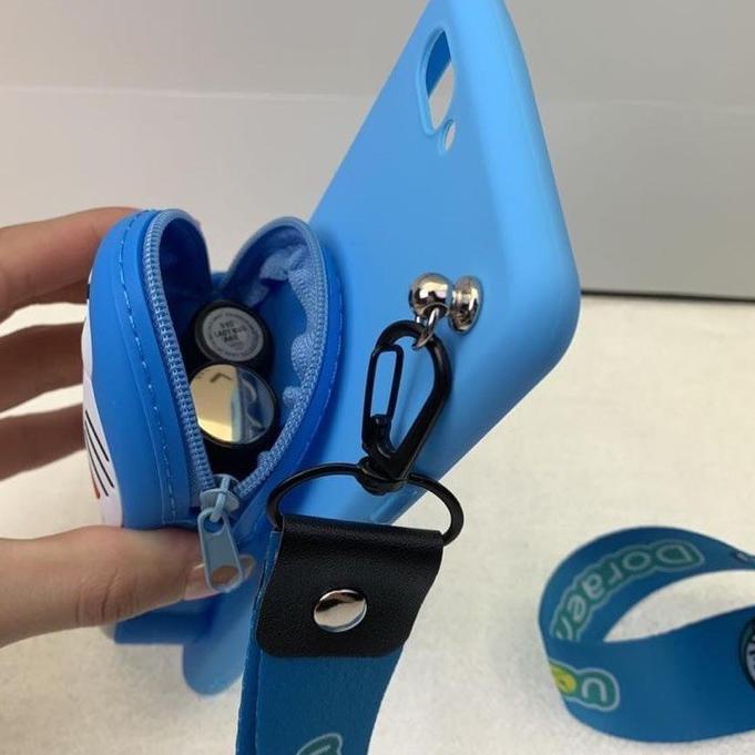 ♘ REALME C3 6i 5 5i 5S 5 PRO U1 Soft Case Dompet + Tali Gantungan HP Karakter ✬