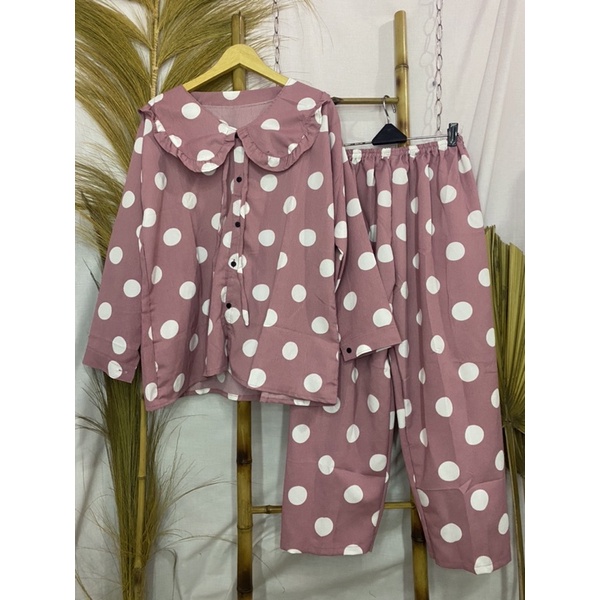 SETELAN CRINKLE POLKADOT BESAR LD 120 || SETELAN CRINKLE JUMBO LD 120