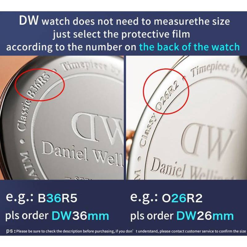 Tempered glass Pelindung Layar Smartwatch Daniel Wellington DW Diameter 26mm 28mm 30mm 32mm 34mm 36mm 38mm 40mm 9H