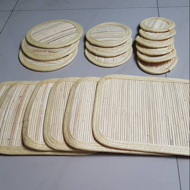 Set 18 pcs Lampit tampah tatakan nampan alat saji makan  