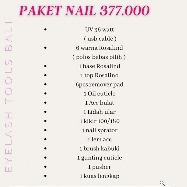 PAKET NAIL GEL POLISH PAKET BELAJAR NAIL ART PAKET HEMAT PAKET KUTEK ROSALIND