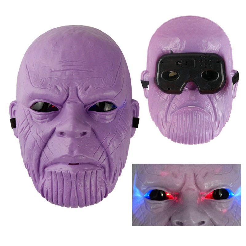 Topeng Karakter Marvel Thanos Dengan Lampu LED Untuk Cosplay Halloween