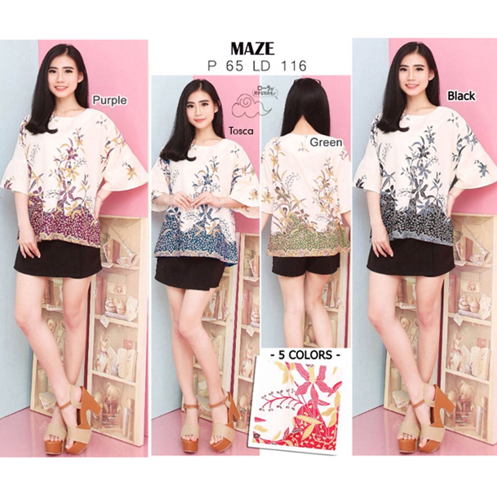 MAZE TOP JUMBO - Atasan Batik Jumbo Wanita  Blouse Wanita