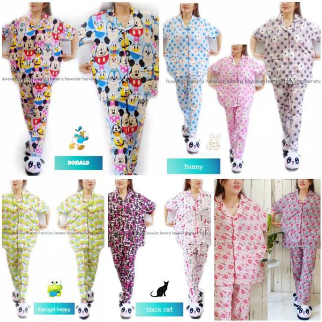 Piyama Dewasa CP Jumbo Berbagai Motif  Piyama Murah 