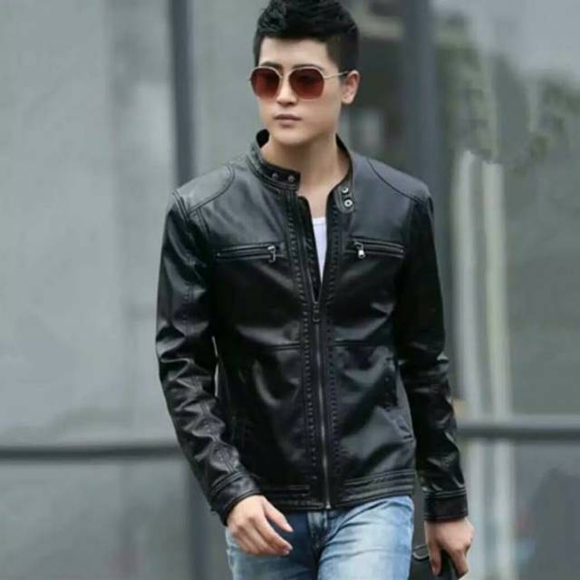 (NEW TREN) Jaket Kulit Mondy AJ /Bigsize/Size S M L XL 2XL 3XL 4XL 5XL/Casual Cowok Cewe