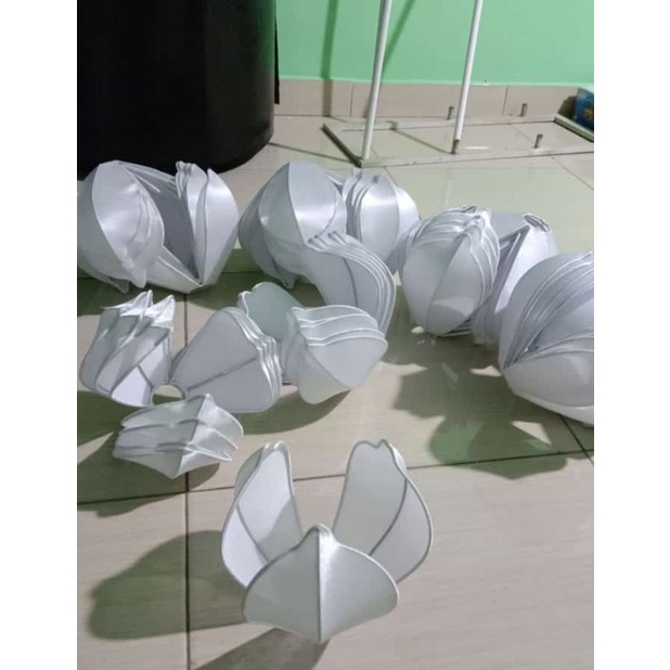 kap lampu dekorasi bunga tulip milineal