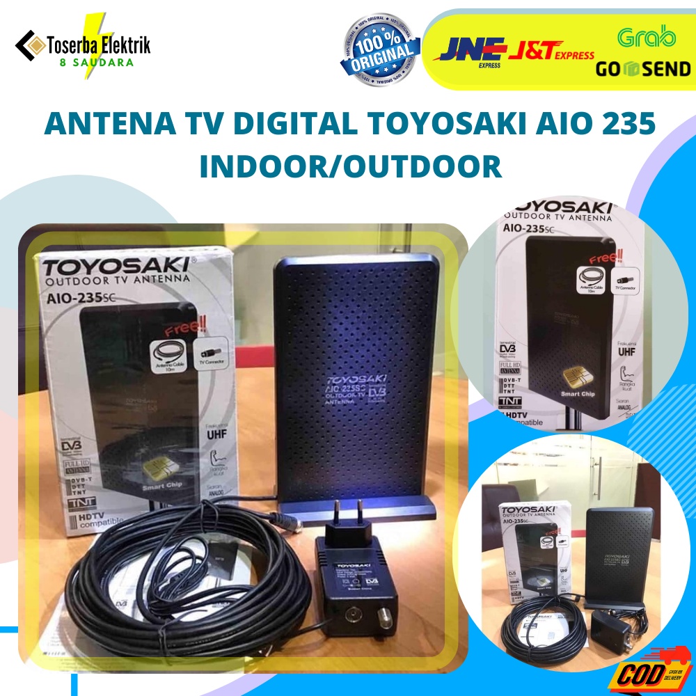 Antena Tv Digital Toyosaki Aio 235 Antena Tv Indoor/Outdoor / antena tv digital / stb tv digital / a