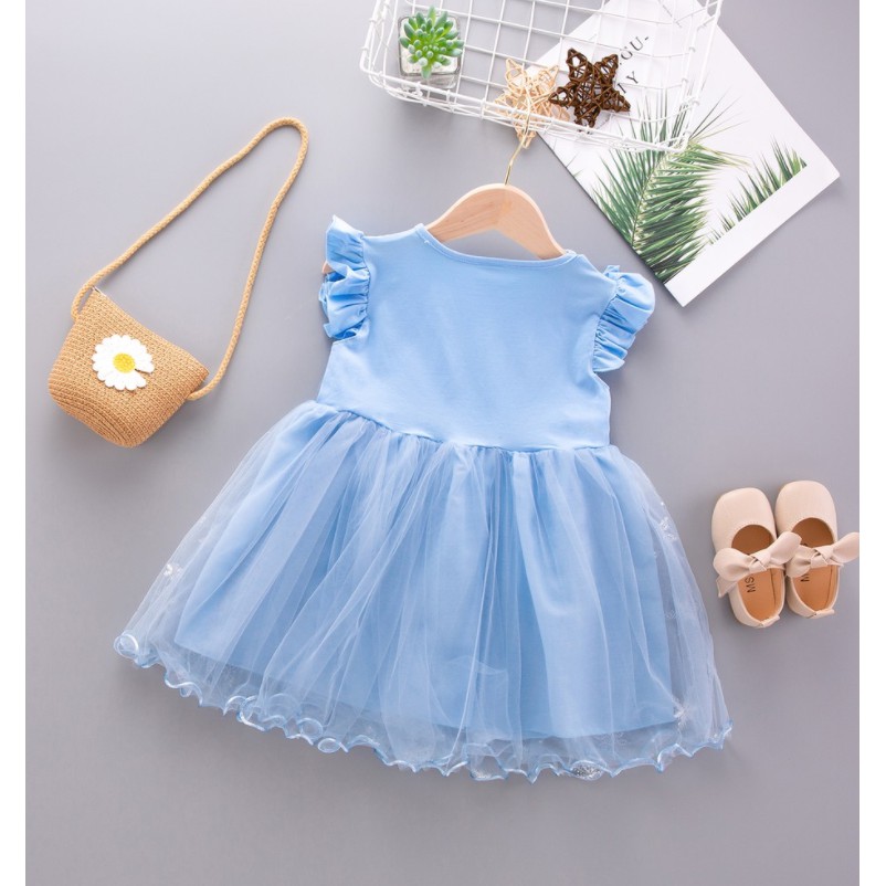 Dress anak Perempuan Gaun Pesta Dress Tutu Import Frozen Elegan Fashion