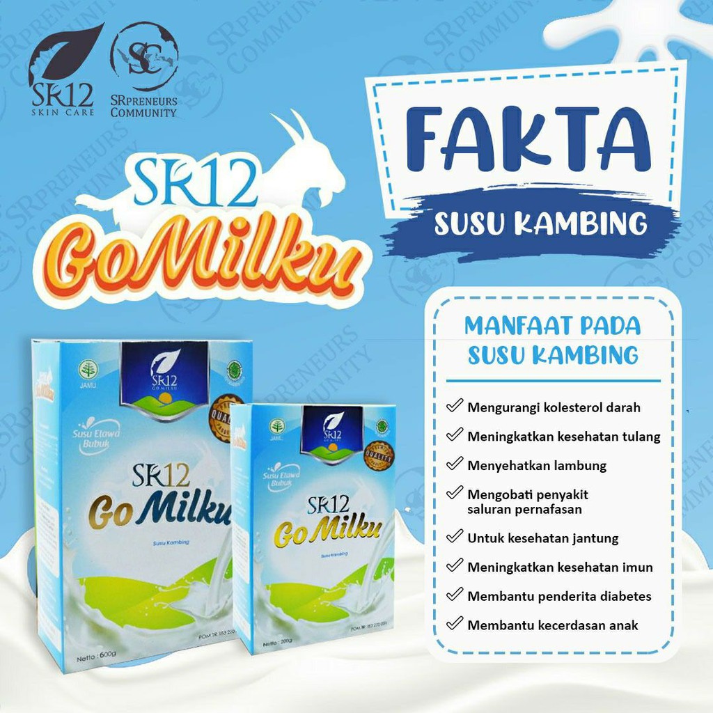 

SUSU KAMBING ETAWA | GOMILKU SR12 | RASA VANILA DAN COKLAT | DIJAMIN ENAK DAN TIDAK PRENGUS
