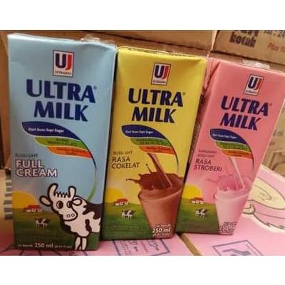 

BISA BAYAR DITEMPAT Susu Ultra ultramilk 200 ml per dus 200ml fullcream coklat stroberi - Stroberi