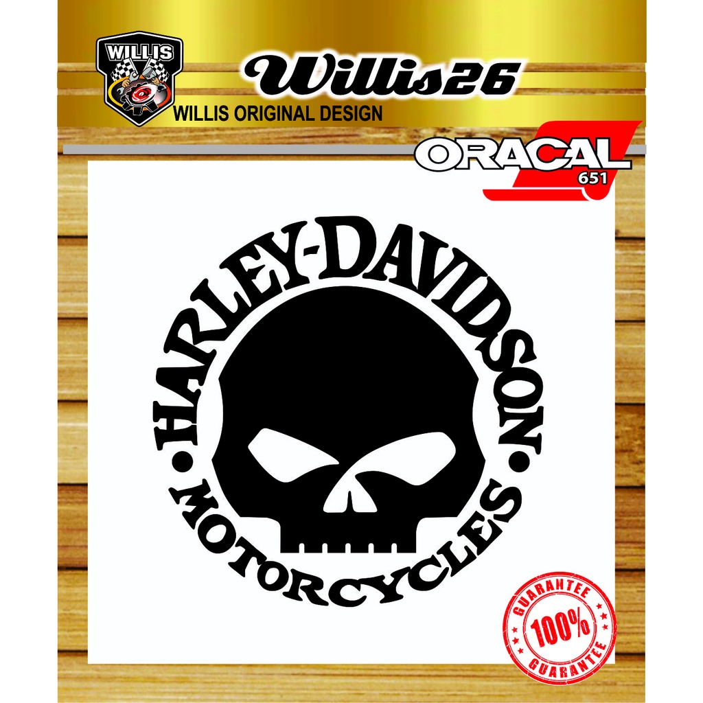 Stiker Harley Davidson tengkorak sticker cutting sticker mobil sticker part 2