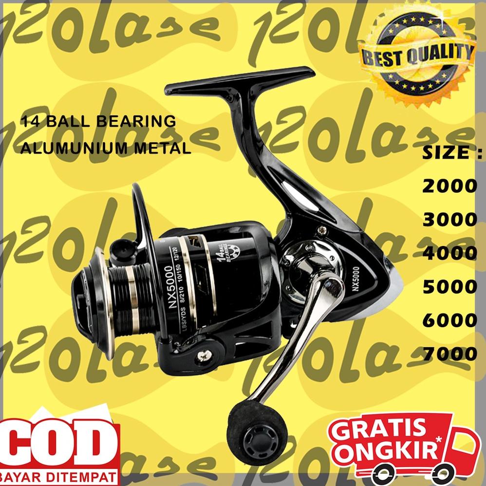 VND.10Jn22ᴴ– NX2000 3000 4000 5000 6000 7000 Series Metal Reel Pancing Laut Empang Sungai - Black