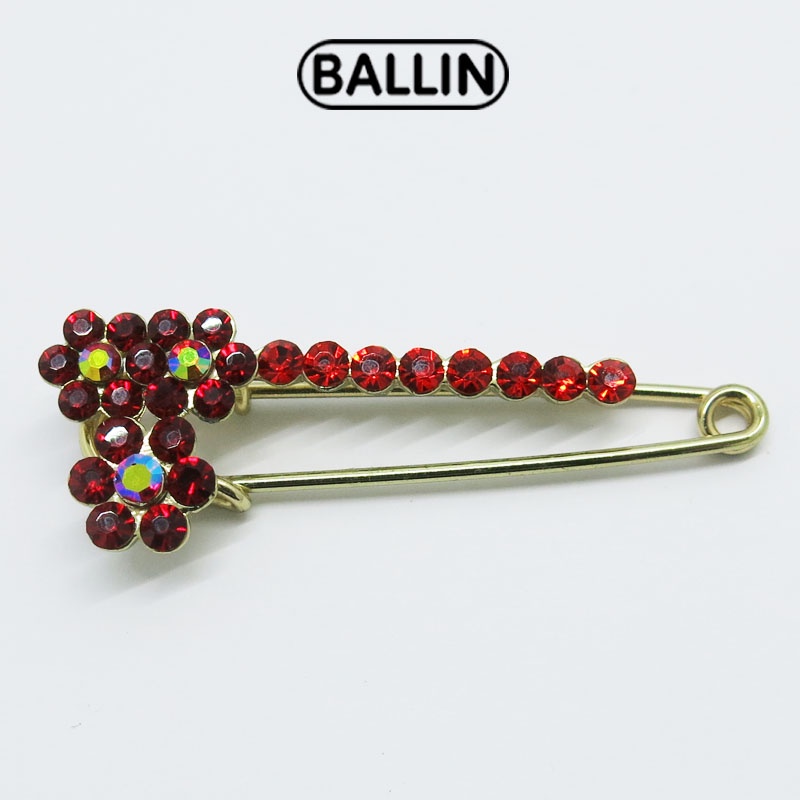 Ballin Bros Wanita Bi Pin Brooch / Peniti Bros
