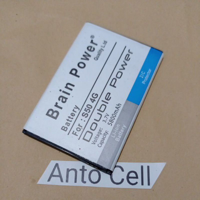 Baterai batre advan S50 4G double ic brain power