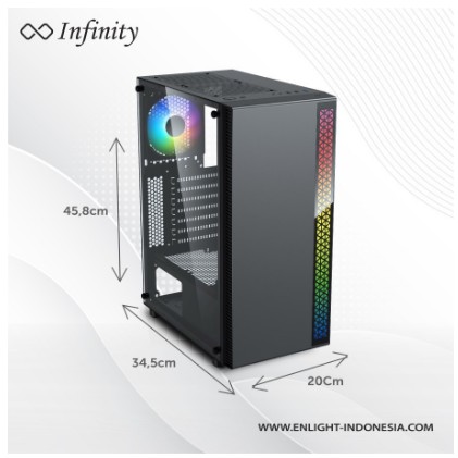 INFINITY FLASH V4 Tempered Glass - ATX, mATX Gaming Case