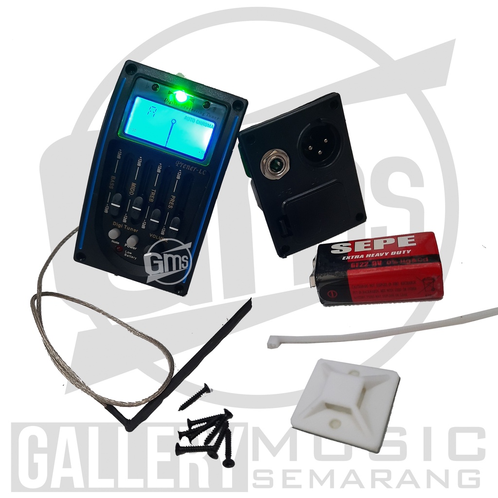 ORIGINAL!!! Preamp Equalizer Tuner Gitar Akustik Elektrik LC Prener Import