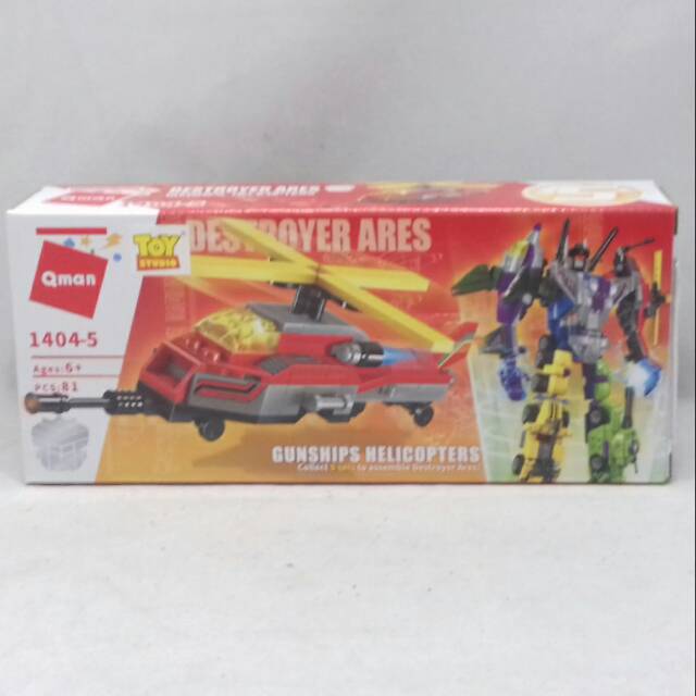 Block Qman Lego Satuan 1404-5 Gunships Helicopter Ts