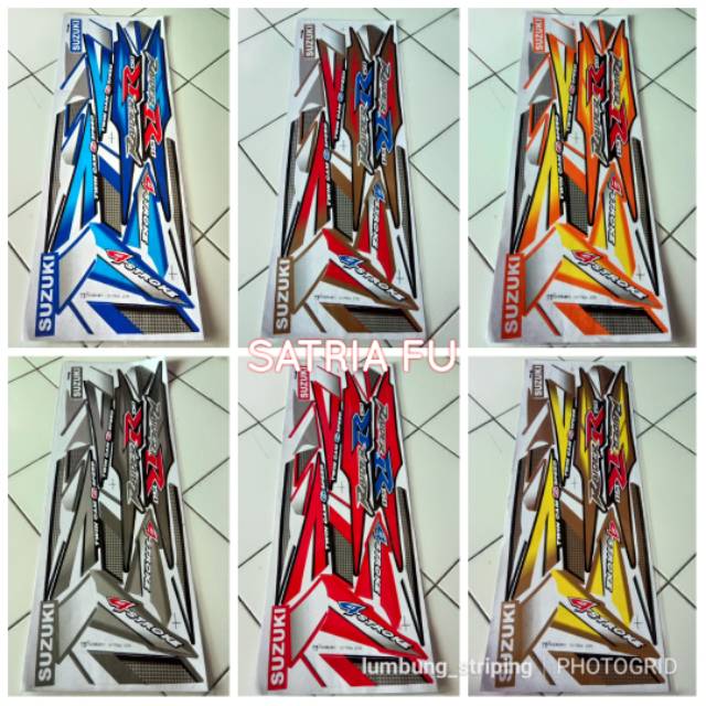 Striping/sticker motor variasi satria fu