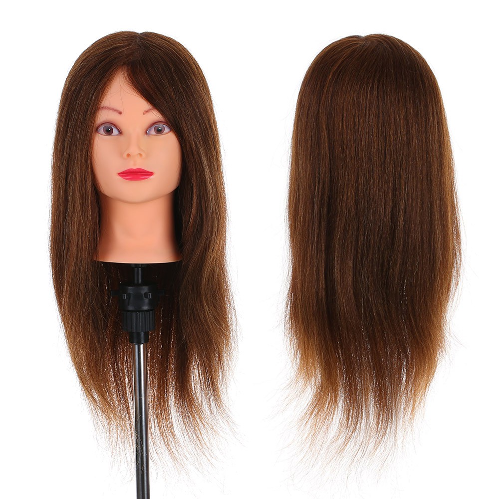 100 real hair mannequin head
