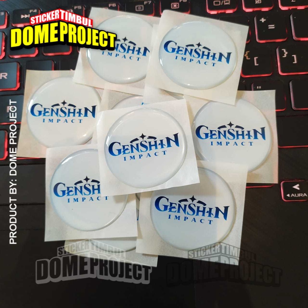 STIKER MOTOR EMBLEM GENSHIN IMPACT STICKER MOTOR RESIN TIMBUL AKSESORIES MOTOR STICKER MOTOR BODY MOBIL