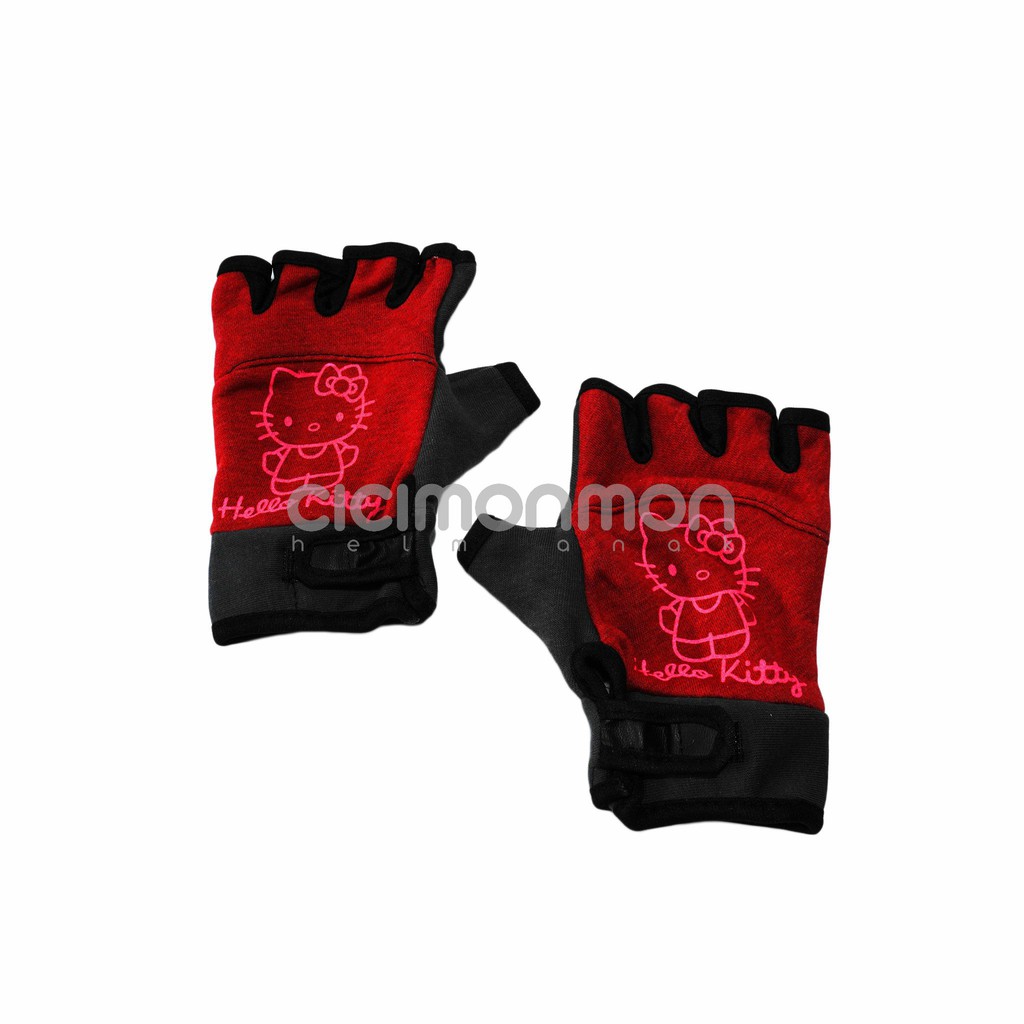 Sarung Tangan Karakter Kartun Half Finger Sepeda Motor Untuk Anak 5-10th