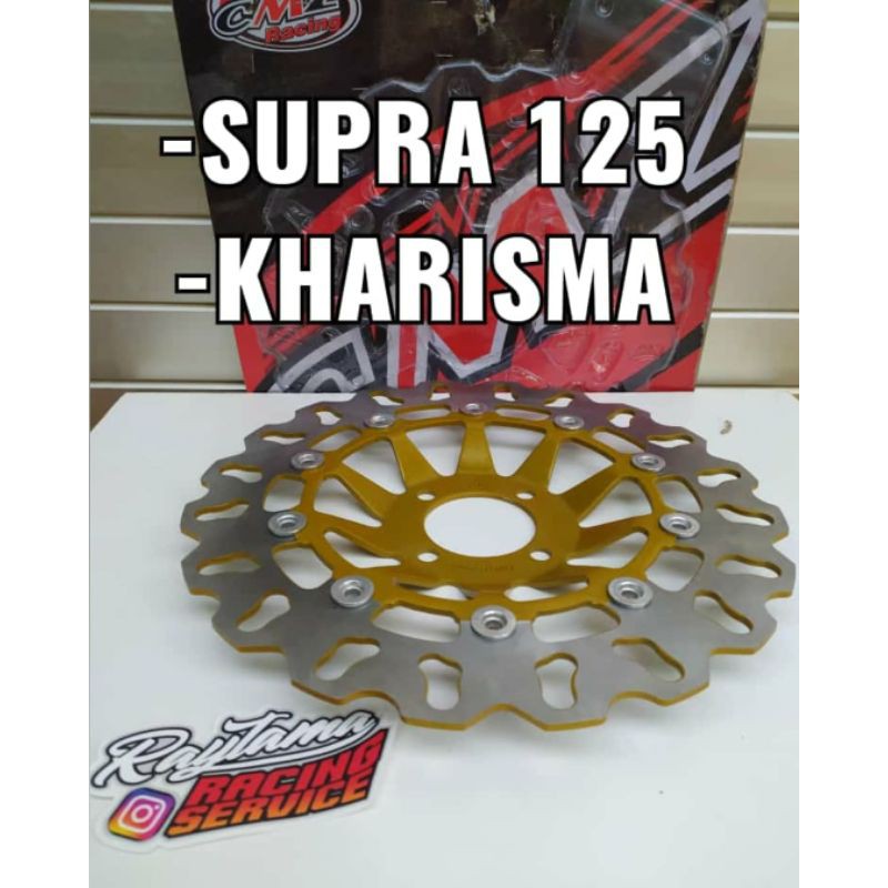 Piringan supra 125/kharisma 300mm plus braket non floating TAD racing