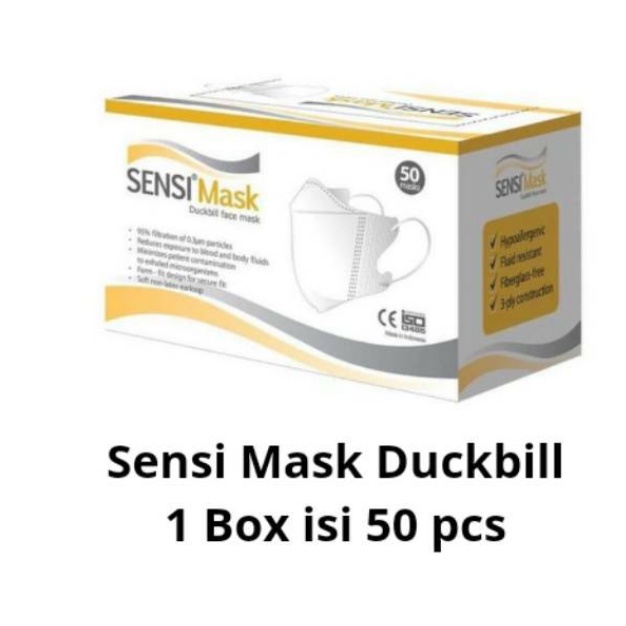 PENUTUP WAJAH EARLOOP ORIGINAL DUCKBILL SENSI 50PCS