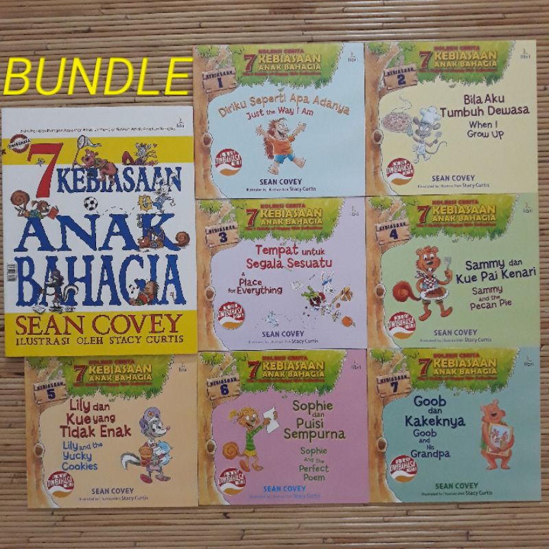 Bundle 7 Habits of Happy Kids 7 Kebiasaan Anak Bahagia Bilingual Habit Goob Sammy Kue Lily Covey Kid