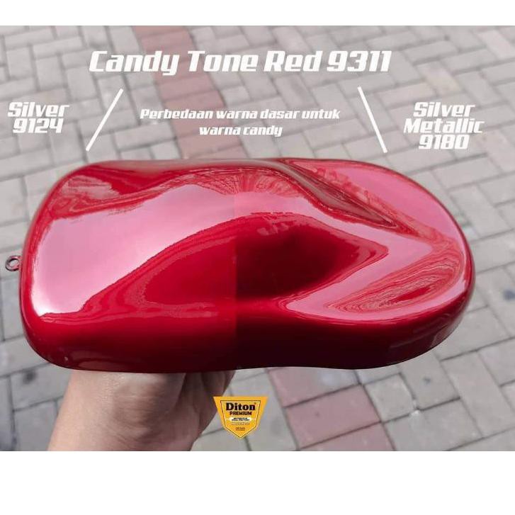 Kirim Langsung ➜ Cat Semprot Merah Candy Tone Red 9311 Diton Premium Spray Sepeda Motor Mobil Velg P